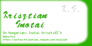 krisztian inotai business card